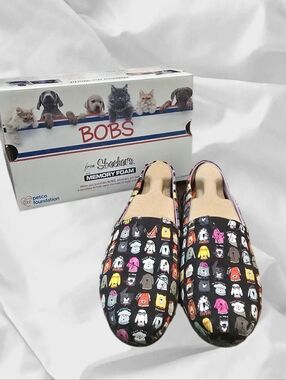 🐕 NIB Bob's X Skechers Limited Edition Dog Wag Crew Memory Foam Ballet Flat 🐕